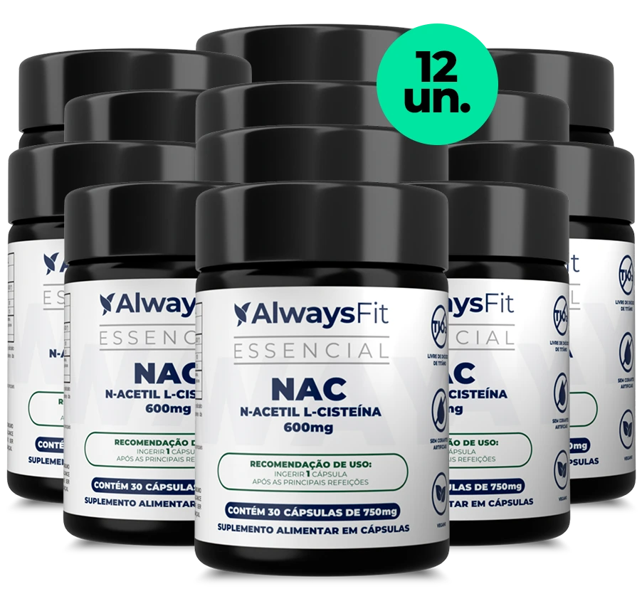 Kit de 12 frascos de NAC da Always Fit