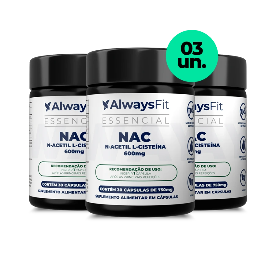 Kit de 3 frascos de NAC da Always Fit