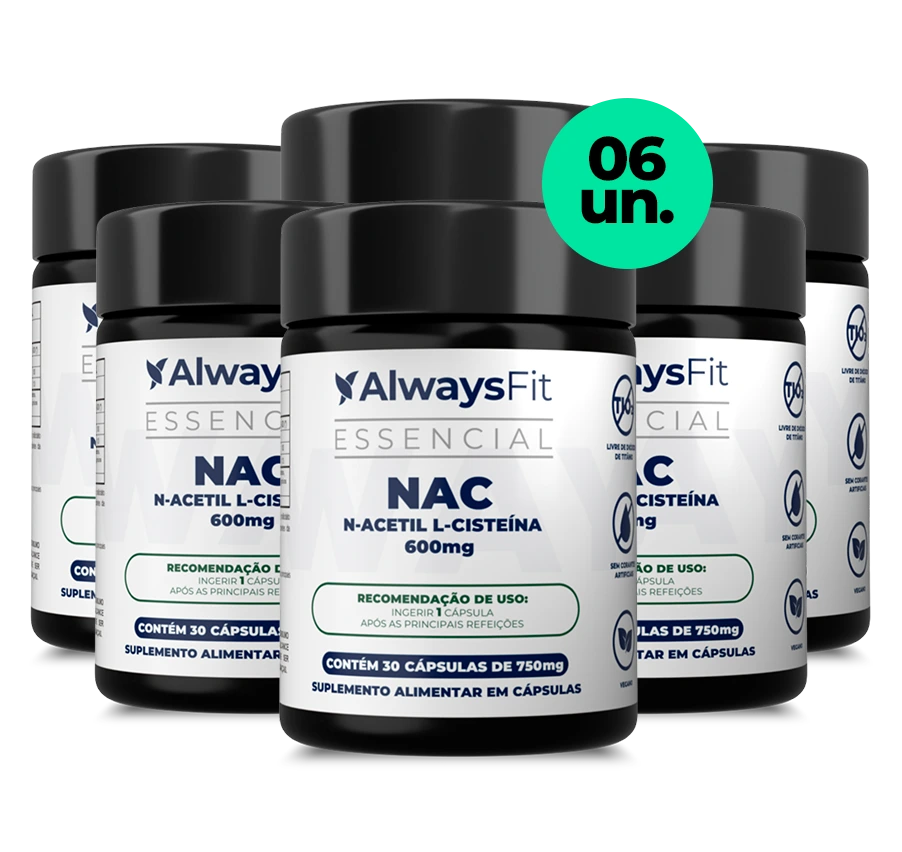 Kit de 6 frascos de NAC da Always Fit